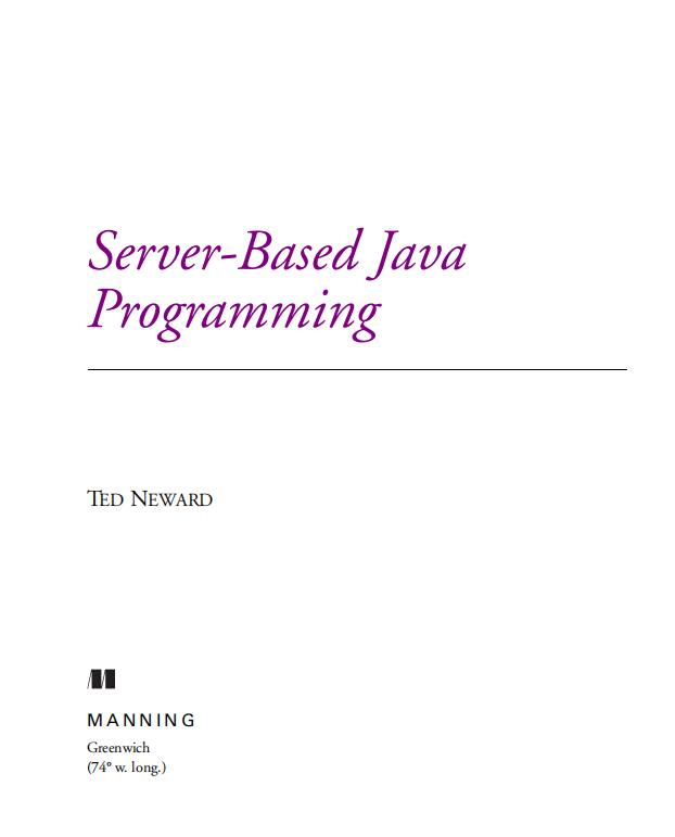 Server Based Java Programming (Manning) PDF 下載 圖1