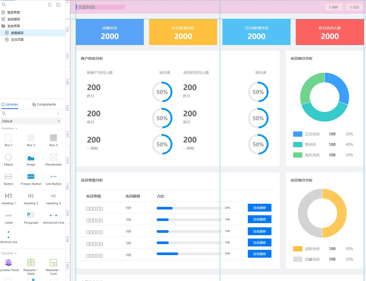 12套 Axure 模板，非常漂亮的中后臺原型，可以直接套用在OA、CRM更web系統(tǒng)上 下載   圖2